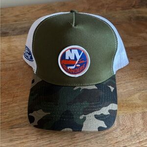NY Islanders Camo Trucker Hat SnapBack